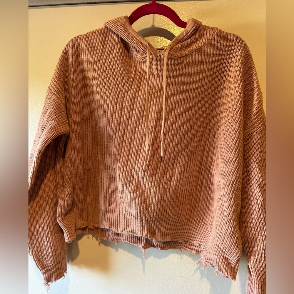 Mauve deconstructed sweater hoodie 525 Brand